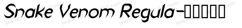 Snake Venom Regula字体转换